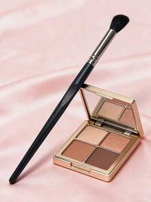 Eye Socket Nose Shadow Eye Contour Slanted Eyebrow Shadow Makeup Brush Soft Natural XGF Goat Hair Brush Flame Shape Makeup Brush Tool - Black - View 1