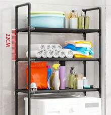 Laundry Room Organizer Shelf With 3 Tiers - màu đen - Xem 4