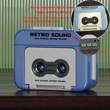 新款迷你复古录音机钥匙扣，可播放音乐录音，趣味十足，小巧便携，适合悬挂 - 藍色 - 查看 14