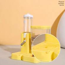 1pc Hamster Feeder & Water Bottle 2-In-1 Dual Use Small Pet Guinea Pig Feeding Bowl - Multicolor - View 9