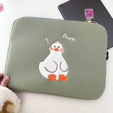 11英寸可爱鸭子图案笔记本电脑保护套，平板电脑收纳包，适用于13/14/15.6英寸笔记本电脑，适合学生和上班族日常使用。 - 彩色 - 查看 16