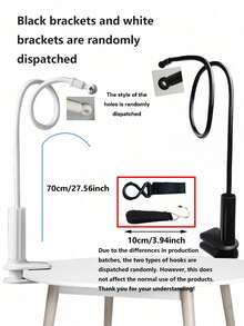 2pcs/Set CPAP Tubing Holder - Bed-Mounted CPAP Tubing Hanger, Prevents Tangling And Blockage, Keeps Tubing Away From Face And Arms For Better Sleep (Random Shipment Of Black And White Holders) - White - View 4