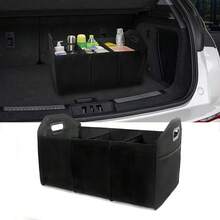 Túi đựng đồ trong cốp xe ô tô 3 lớp, gấp gọn, chống thấm nước, có tay cầm gia cố, thích hợp để đựng phụ kiện xe hơi, dụng cụ, đồ dùng linh tinh và quần áo, đồ dùng sắp xếp đồ đạc, vật dụng cần thiết khi đi du lịch. - màu đen - Xem 5