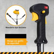 Desbrozadora Multifuncional 2.5 HP - Mango Ergonómico - Herramienta de Jardinería Alta Potencia/Desbrozadora a Gasolina 52 CC 2 Tiempos 2.5 HP - Mango Bicicleta para Jardín - Corta Maleza y Césped - Naranja - Ver 6