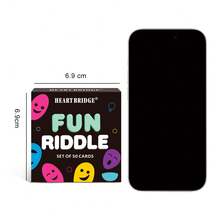 HEART BRIDGE 1pc Riddle Card Game, Tabletop Game, Brain Teaser Challenge, Party Interactive Mini Game, Gift For Friends On Halloween/Christmas/Thanksgiving, Perfect Game Night | 50 Cards - Multicolor - View 3