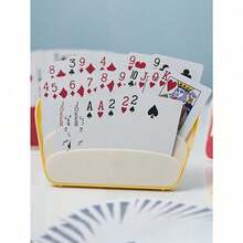 Playing Cards Accessories Holder Non-Slip Durable Support Stand Hands-Free Single-Handed Operation Card Rack For Poker Game Party Family Gathering Portable Stable Card Organizer - Multicolor - View 2