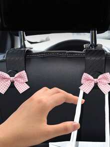 1/2 pezzi Gancio per sedile auto con texture in fibra di carbonio, accessori interni auto multifunzionali e nuovi - A - Visualizzare 19