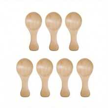 Wooden Spoon Set, 1/7pcs Natural Bamboo Moisture & Mildew Proof Spoon, Coffee Spoon, Kitchen Utensils For Home Use, Kitchenware - Gold - View 7