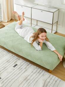 1 pieza Funda de sofá cama acolchada y gruesa de jacquard sin brazos, funda de sofá cama plegable, funda de asiento de autocaravana, protector de sofá sin brazos de fibra de poliéster de cobertura total elástica, extraíble y lavable, para todas las estaciones - Verde - Ver 1