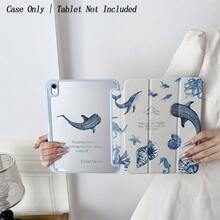 1 件装水彩励志语录图案平板电脑保护套 - 适合喜爱充满力量和浪漫设计风格的用户，带笔槽，兼容 10.9/10.2/Air 第五代/Pro 11/第十代/9.7/Air 2/（第七代）/（第八代）/Air 4/5/Pro 11/第十代 10.9 英寸 2022 款智能保护套 - 彩色 - 查看 2