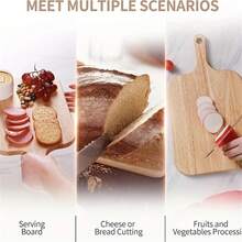 1pc Cutting Board, Chopping Board, Tray Board, Slicing Board, Kitchen Cutting Board, Dining Cutting Board, Food Cutting Board, Meat Cutting Board, Fruit Cutting Board, Household Cutting Board, Suitable For Pizza Tray, Cheese Paddle Tray, Tray, Bread And Cookie Tray - Beige - View 4