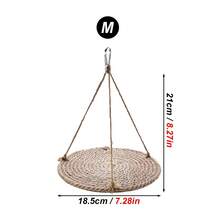1pc Breathable & Comfortable Detachable Rope Woven Decorative Hammock, Suitable For Reptiles, Amphibians And Small Animals, Washable, Lizard Bed, Hamster Hammock, Pet Swing, Ideal For Rainforest And Desert Scene Decor