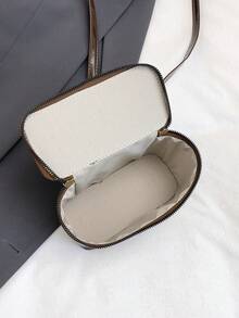 2026新款精致纹理方盒包，时尚简约大容量斜挎方包，女士必备 - 咖啡 - 查看 11