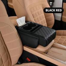 Caja de almacenamiento para reposabrazos central del coche, Caja de almacenamiento para reposabrazos del coche, Almohadilla para reposabrazos con portavasos, Organizador de almacenamiento para reposabrazos - Multicolor - Ver 13