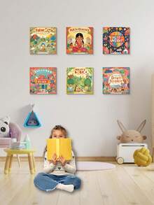 8-Pack Clear Acrylic Vinyl Record Holder Shelves, Kids Room Wall Bookshelf, Kids Baby Floating Bookshelf, Display Rack, Magazine Rack, Wall Shelf - Multicolor - View 7