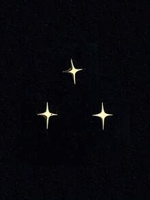 3pcs Metal Ultra-Thin Tooth Grills , , Hollow Thin Sheets Cross-Shaped Tooth Jewelry