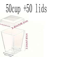 100pcs/50pcs/25pcs/20pcs/10pcs Square Transparent Ice Cream Mousse Cups With Clear Lids, Dessert Cups, Pudding Cups, Suitable For Cafes, Snacks, Buffets, Homes, Kitchens, Baking Parties, Pudding, Cheesecake, Mousse, Jelly Cups - Transparent - View 15
