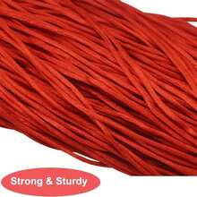 Red Satin Cord 2.5mm Nylon String 300 Feet Satin Rattail Silk Cord For Jewelry Making-Braided Bracelets-Necklace-Macrame Craft-Keychains Lanyards-Drawn String Bags - ColorK - 查看 3