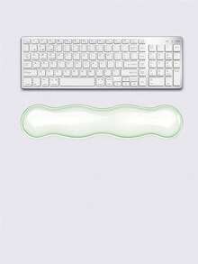 1 Set Crystal Clear Wave Shape Wrist Rest Pad For Mouse Pad, Keyboard Palm Rest, Wrist Support Cushion - Cool & Comfortable - Multicolor - View 35