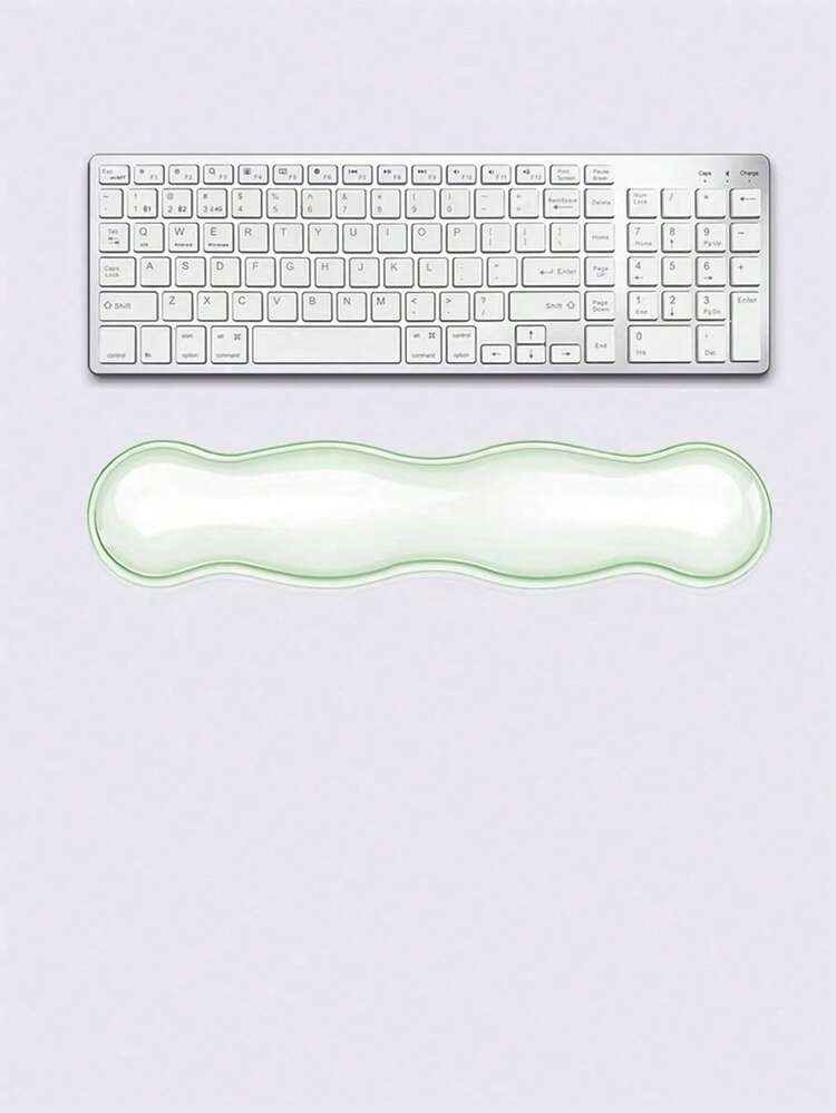 1 Set Crystal Clear Wave Shape Wrist Rest Pad For Mouse Pad, Keyboard Palm Rest, Wrist Support Cushion - Cool & Comfortable - Multicolor - View 34