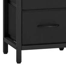 BALCONERA TV Stand With Built-In Fireplace Heater – 50 Inch Fit, 6 Drawers Storage, LED Lights & Overheat Protection, TV Cabinet - Black - View 9