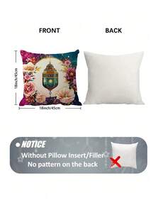 4 件套波西米亚风花卉印花枕套，适用于庆祝活动、家居、房间、卧室、客厅、派对、节日装饰，多种尺寸可选（不含枕芯） - 彩色 - 查看 8