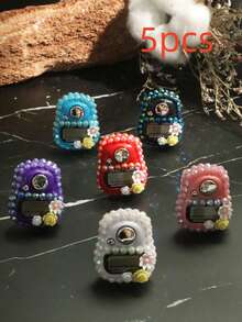 1pc/5pcs/10pcs Outdoor Hiking Pedometer With Flower Rhinestone Decor, Accurate Step Counting To Record Spring Footprints - Multicolor - View 16