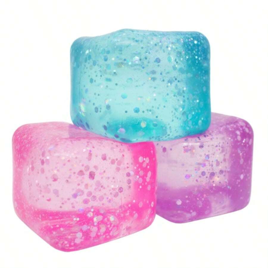Đồ chơi bóp giảm căng thẳng Nee Doh Cube Ice Cube Malt Sugar mới năm 2025 - Quà sinh nhật - Quà tặng - Món quà hoàn hảo - Quà tặng - Vật trưng bày sưu tập - Bộ sưu tập sở thích - Quà tặng cho người khác - Nhiều màu - Xem 1