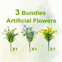 3/4/6/8/12 Bunches Realistic Tricolor Violet Artificial Flowers - UV Resistant Durable Stems Suitable For Indoor Vases, Outdoor Porch, Window Boxes, Garden Beds, Balcony Planters, Patio Pots Decor - Multicolor - View 18