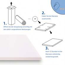 Comfortable Mattress H3, Medium Strength, Oeko TEX Certified, Washable, Height 5cm, Made In China, Orange Foam, White Mattress