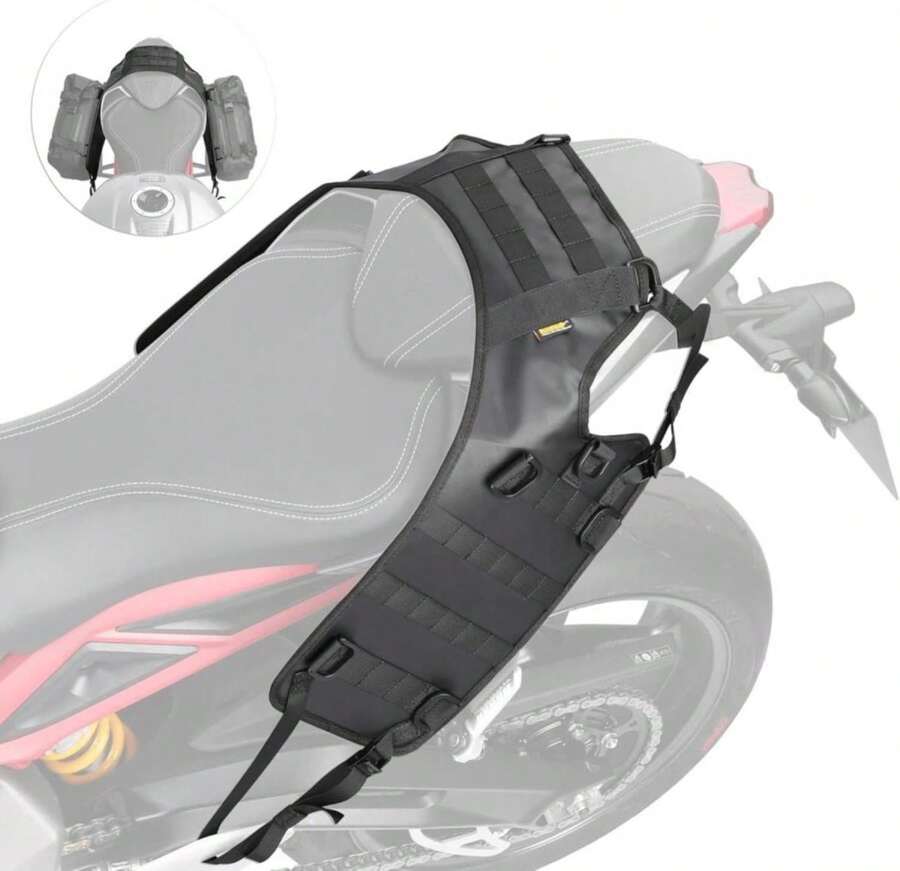 Rhinowalk Motorcycle Crash Bar Bag Waterproof 6L Motorcycle Frame Bag Saddle Bag Side Bag With Shoulder Strap - ColorE - 查看 1