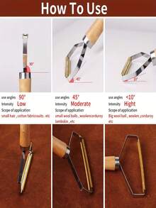 Manual Lint Remover For Clothes, Wool Coats, Dry Cleaning, Fabric Shaver, Double-Sided Defuzzer, Clothes Fuzz Shaver - Hair Scraper - View 8