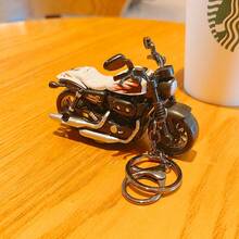 1pc Cool Alloy Motorcycle Shaped Keychain, Creative Car Key Chain Pendant, Bag Charm, Unique Couples Gift, Movable - Multicolor - View 3