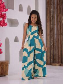 Modern Printed Jumpsuit 2026 For Stylish Girls - 薄荷藍 - 查看 1