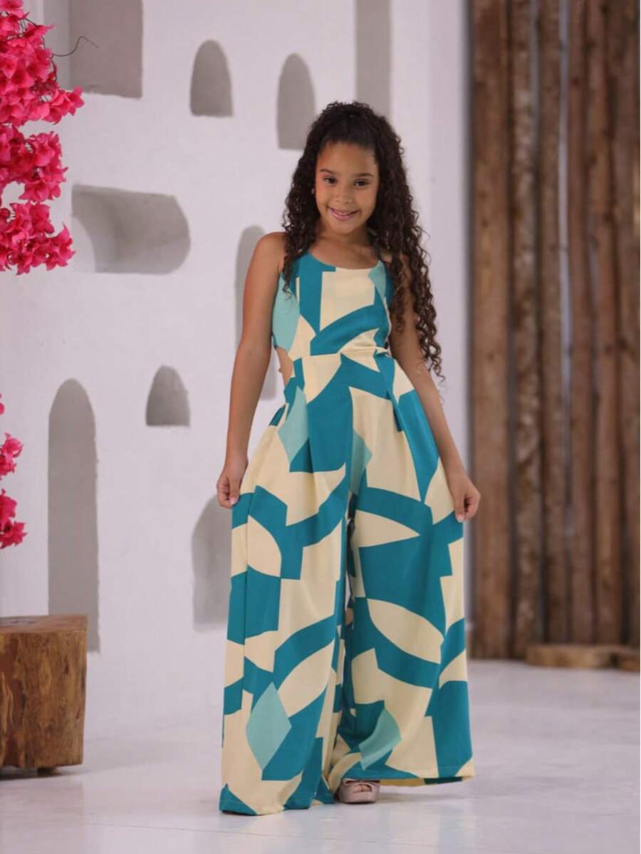 Modern Printed Jumpsuit 2026 For Stylish Girls - 薄荷藍 - 查看 1