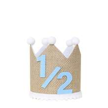 1/2 Birthday High Chair Banner, 1/2 Birthday Hat, 6 Months Birthday Burlap Banner, Wooden Bead Tassel Garland, 6 Months Birthday Decorations, 1/2 Birthday Party Supplies, Birthday Photo Backdrop Decor - Multicolor - View 7