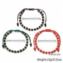 1pc Minimalist Square Beaded Handmade Bracelet, Glass Bead Bracelet, Unisex Daily Wear Jewelry, Couple Bracelet - Multicolor - View 6