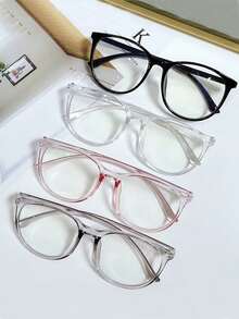 1/2 Pair Unisex Computer Glasses, Anti-Eye Fatigue, Transparent Lenses, Suitable For Women - Multicolor - View 2