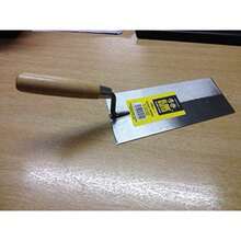 Globemaster Heavy-Duty Bucket Trowel With Wood Handle & - Wide Coverage Flat Suitable For Plastering,, Laying, Rendering - Professional &, 180mm - As Pic - View 5