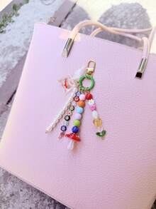 鱼形包包挂饰串珠郁金香钥匙扣蘑菇包包挂饰可爱背包配件金链钱包挂饰送给女孩和女士的礼物Y2K旅行必备卡哇伊 - 彩色 - 查看 10