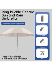 便携式旅行伞，小巧耐用，防风，反向折叠设计，带有安全反光饰边，适合汽车和户外旅行