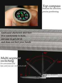 1 件装多功能园艺铲 - 高硬度金属材质，便携，适用于园艺、露营、探险、野外垂钓等活动，专业工具 - 銀色 - 查看 5