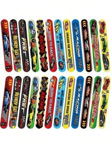 12 chiếc vòng đeo tay chủ đề đua xe, vòng đeo tay cài khuy, vòng đeo tay có khóa, thích hợp làm quà tặng nhỏ, quà lưu niệm tiệc chủ đề đua xe, quà sinh nhật dễ thương, đồ dùng tiệc chủ đề đua xe, giải thưởng. - Nhiều màu - Xem 1