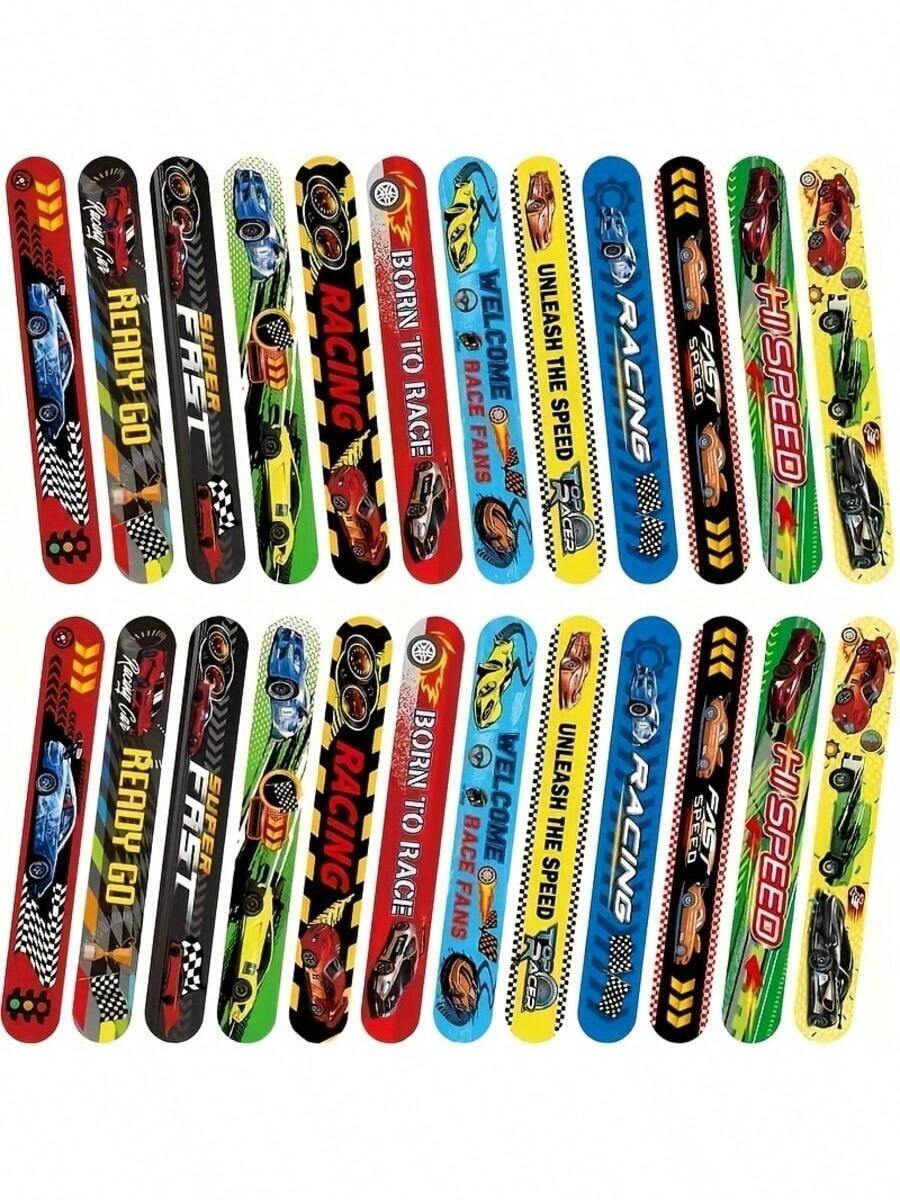 12 chiếc vòng đeo tay chủ đề đua xe, vòng đeo tay cài khuy, vòng đeo tay có khóa, thích hợp làm quà tặng nhỏ, quà lưu niệm tiệc chủ đề đua xe, quà sinh nhật dễ thương, đồ dùng tiệc chủ đề đua xe, giải thưởng. - Nhiều màu - Xem 1