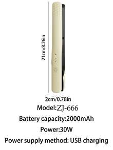 Última plancha alisadora inalámbrica, plancha y rizador multifunción, herramienta de peinado recargable y portátil, nueva plancha alisadora y rizadora de iones de doble uso - Multicolor - Ver 2