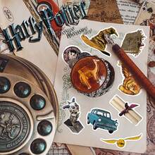 50pcs Harry Potter Officially Licensed Hogwarts Four Great Colleges Badge Props Vinyl Stickers, Waterproof Stickers For Party Decorations Envelope Water Bottles Laptop Bumper Bottle Cell Phone Hard Gift Hat Car, Fun Stickers For Teens Adults ﻿ - Multicolor - View 7