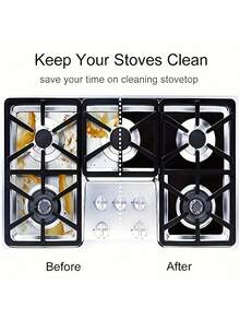 1/4/8/12pcs Gas Stove Burner Covers - 0.1mm Non-Stick Heat Resistant Reusable & Washable Trimmable Kitchen Stove Protector Mats