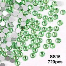 SS6 2MM-SS30 6.4MM, 7 Sizes, Non-Hot Fix, Adhesive Round Flat Bottom Glass Crystal Rhinestones, Multi-Color Crystal Gemstone Jewelry Beads DIY Glass Stone Diamond Design Accessories, Glitter Nail Art Stickers Decoration, Suitable For Phone Cases, Clothes, Bags, Shoes, Crafts - Multicolor - View 63