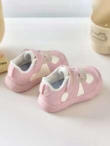 1双春秋季儿童运动鞋，幼儿软底休闲鞋，新款男女通用轻便跑步鞋 - 粉色 - 查看 5