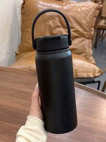 800ml Thermal Bottle, Space Bottle, Hot & Cold, With Thermal Insulation, New Model - 黑色 - 查看 2